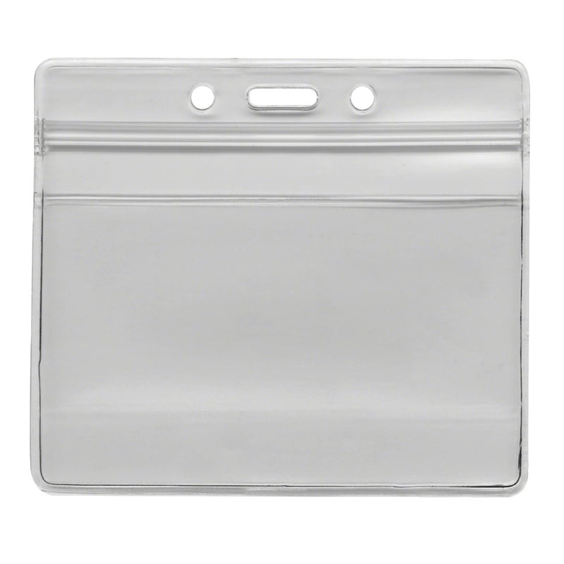 AdvantusÂ® Horizontal Re-sealable Badge Holders, 2 5/8" x 3 3/4", Clear, Pack of 50 - Image 1